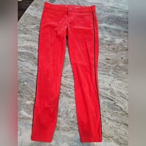Khakis by GAP Super Skinny Pants Poster Red Cotton Stretch Size 2
